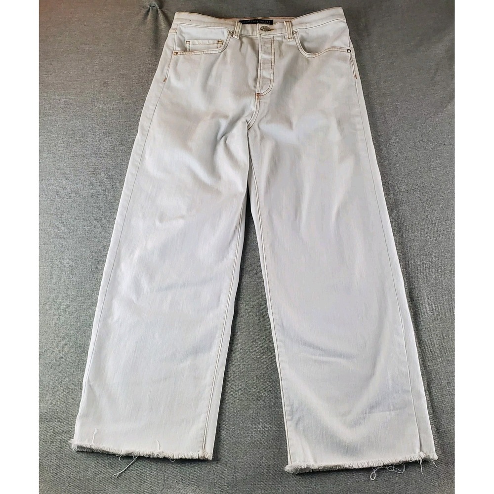 Veronica Beard RockWell Straight Jeans Womens 29 White Od Cut 173 Stretch